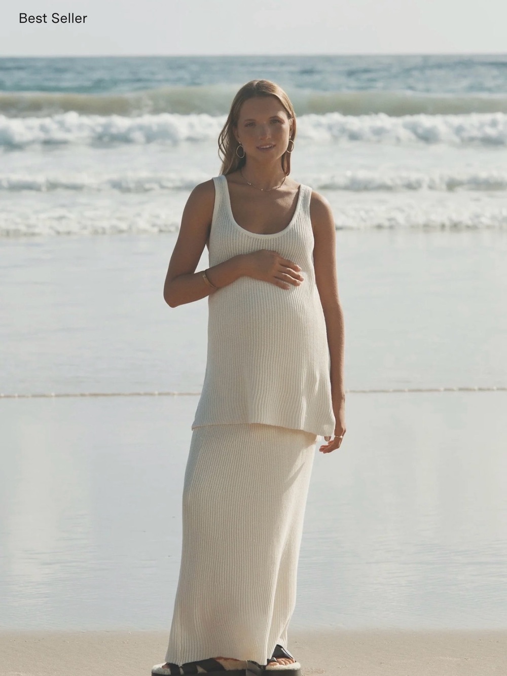 Legoe ARABELLA MAXI SKIRT (BONE) Maxi Skirt size 2